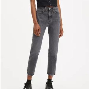 Levis Wedgie High Rise Cropped Straight Fit Jeans